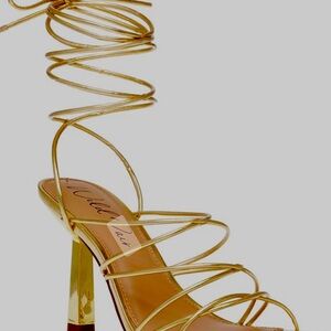 Gold Strappy Heels